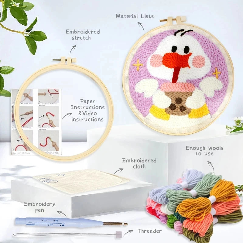 DIY Punch Needle Embroidery Kit for Beginners