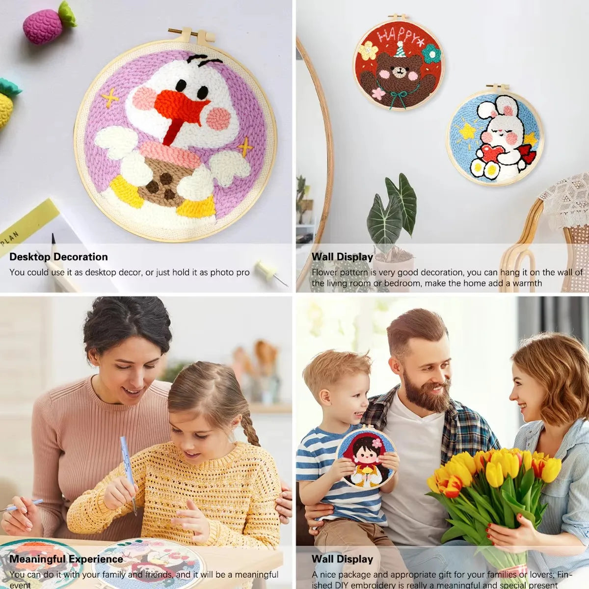 DIY Punch Needle Embroidery Kit for Beginners